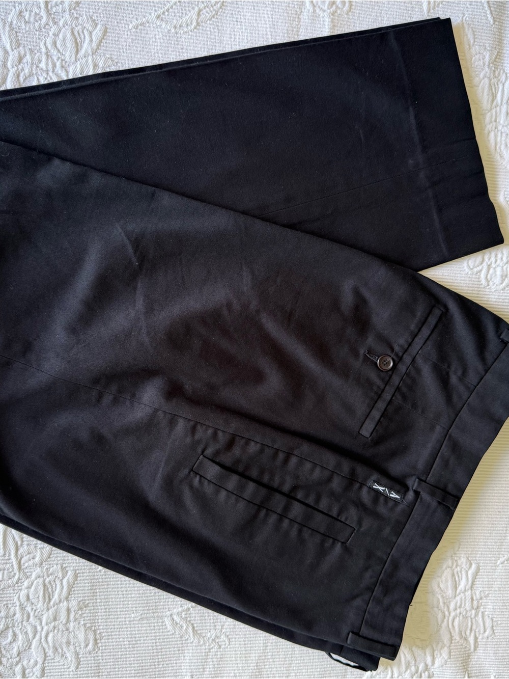 Armani Exchange Black Men's Dress Pants - Tailored Straight Leg